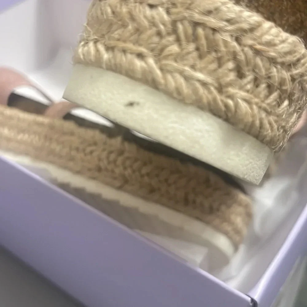 Madden Girl Metallic Rose Gold Espadrilles Sandal Size 7.5 platform